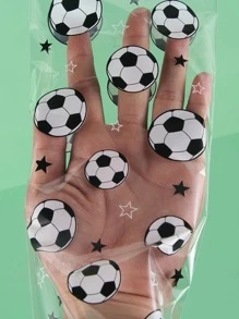 Zl633 100pcs Soccer Gift Bags Plastic Candy Cookie Bags For Gifts, Birthday, Soccer Themed Party Decoration - Multicolor - View 6
