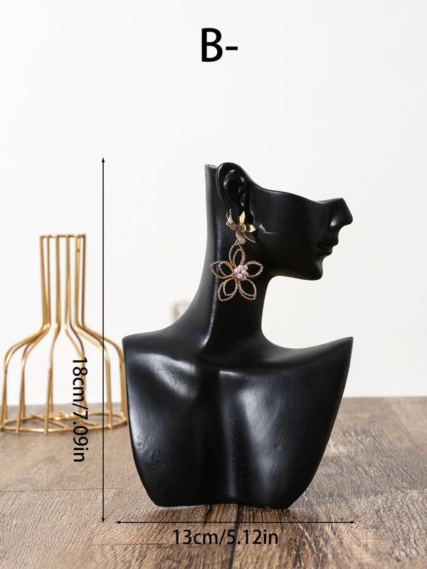1pc Polyresin Jewelry Storage Rack, Nordic Figure Design Earring