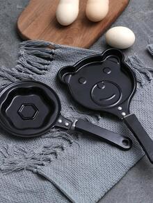 1入組鐵質迷你平底鍋可愛星星設計廚房用不粘煎鍋