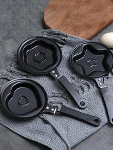 1入組鐵質迷你平底鍋可愛星星設計廚房用不粘煎鍋