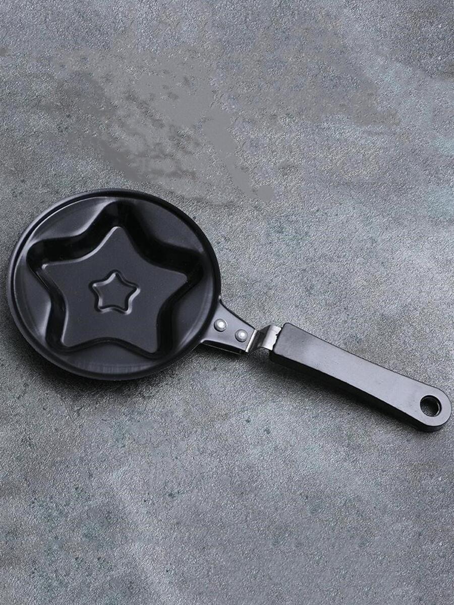 1入組鐵質迷你平底鍋可愛星星設計廚房用不粘煎鍋