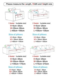 1 Màu Ghế Sofa Bọc Ghế Sofa Polyester Đệm Ghế Bọc, Cho Phòng Khách, Tất Cả Các Mùa - Cà phê nâu - Xem 2