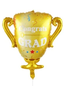 1 pieza Globo decorativo trofeo en forma de para graduación fiesta - Dorado - Ver 2