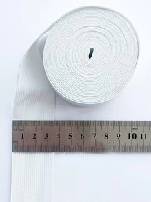 1條白色DIY鬆緊帶用於縫紉極簡主義DIY帶 - 白色 - 查看 3