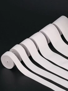 1條白色DIY鬆緊帶用於縫紉極簡主義DIY帶 - 白色 - 查看 1