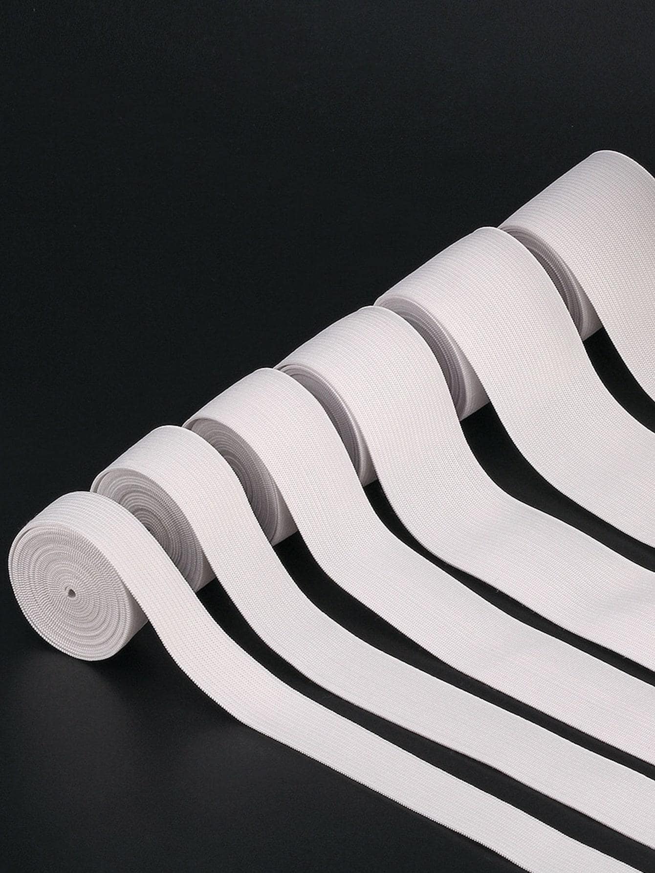 1條白色DIY鬆緊帶用於縫紉極簡主義DIY帶 - 白色 - 查看 1