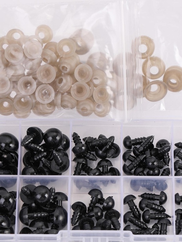 100pcs Modern Eyeball Doll Accessories Black Plastic Plush Safety Eyes