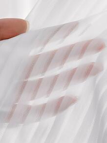 Solid Color Single Panel Sheer Curtain, Simple White Polyester Light Filtering Privacy Sheer Curtain For Living Room And Bedroom