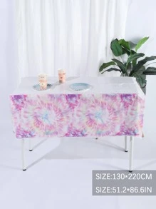 1入組PE一次性桌布現代紮染圖案派對用一次性桌布 - 彩色 - 查看 2