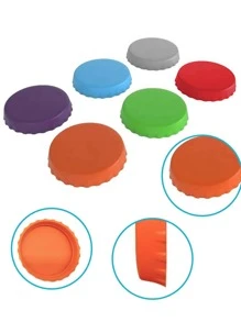 1入組隨機色矽膠罐塞