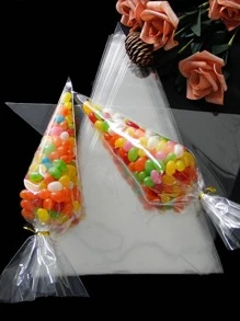 100 cái Túi đựng quà trong suốt, Túi gói kẹo PP trong suốt đơn giản cho bữa tiệc, ngày lễ - Trong sáng - Xem 1