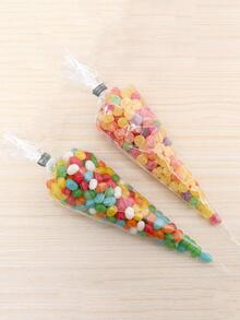 100 cái Túi đựng quà trong suốt, Túi gói kẹo PP trong suốt đơn giản cho bữa tiệc, ngày lễ - Trong sáng - Xem 3