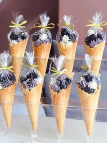 100 cái Túi đựng quà trong suốt, Túi gói kẹo PP trong suốt đơn giản cho bữa tiệc, ngày lễ - Trong sáng - Xem 5