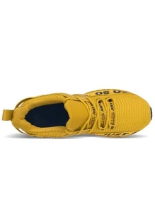 Men Just So So Casual & Stylish Lightweight Running Shoes Comfortable And Breathable Sneakers Athletic All Season Shoes - 黃色 - 查看 2