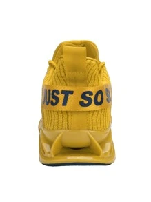 Men Just So So Casual & Stylish Lightweight Running Shoes Comfortable And Breathable Sneakers Athletic All Season Shoes - 黃色 - 查看 3