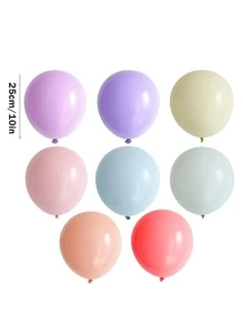 10 Cái/bộ 10Inch Bong Bóng Cao Su Hiện Đại Màu Bóng Trang Trí Cho Trang Trí Nhà, Tiệc - Màu tím - Xem 2