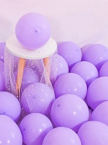 10 Cái/bộ 10Inch Bong Bóng Cao Su Hiện Đại Màu Bóng Trang Trí Cho Trang Trí Nhà, Tiệc - Màu tím - Xem 1