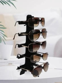 1pc Plain Plastic Sunglasses Storage Rack, BlackGlaases Holder, For Home, Gender Reveal Party, Perfect For Birthdays, Weddings, Parties, The Perfect Gift For Colleagues, Friends, And Family, Back To School - Black - View 1