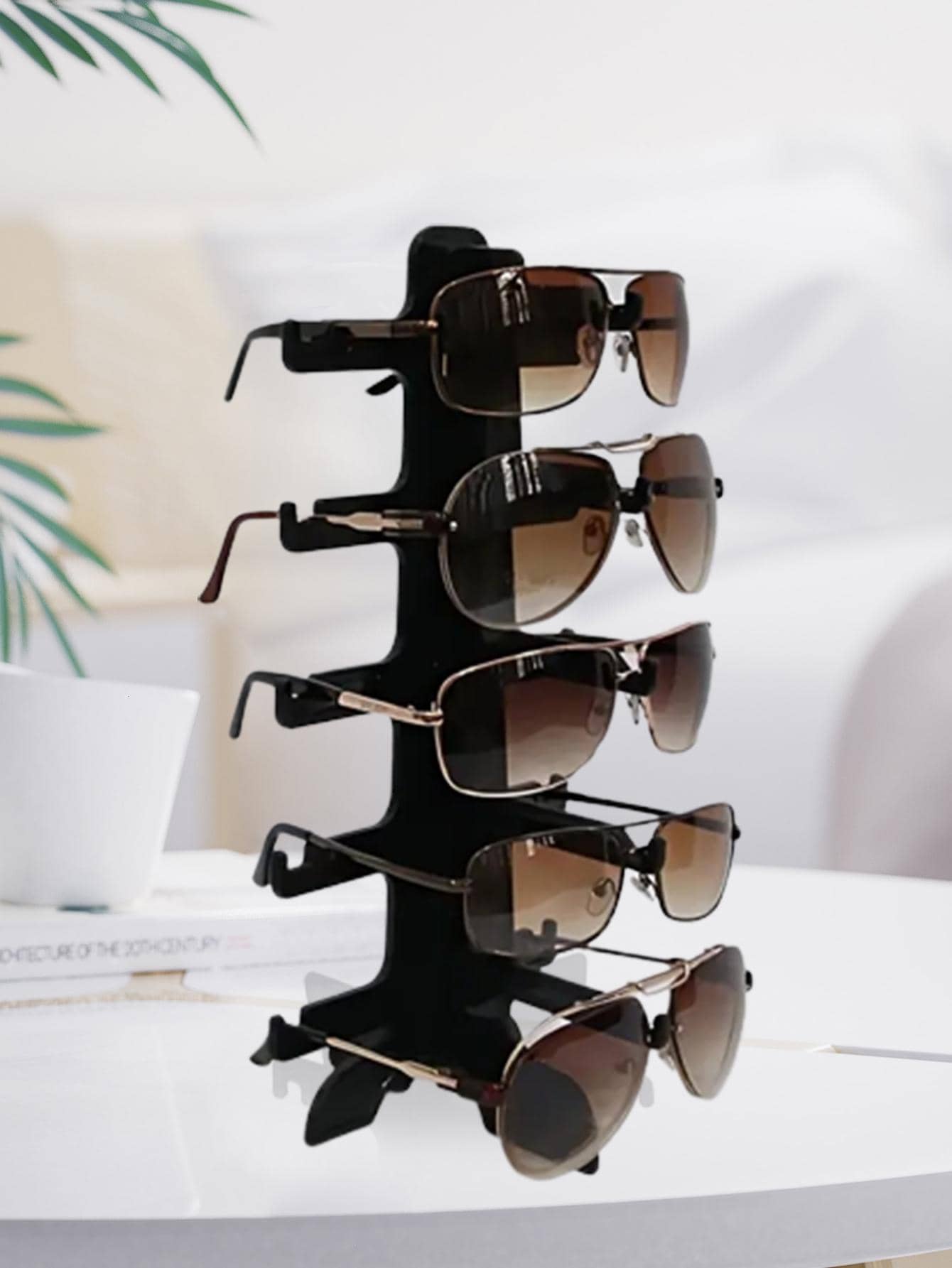 1pc Plain Plastic Sunglasses Storage Rack, BlackGlaases Holder, For Home, Gender Reveal Party, Perfect For Birthdays, Weddings, Parties, The Perfect Gift For Colleagues, Friends, And Family, Back To School - Black - View 1