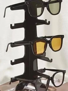 1pc Plain Plastic Sunglasses Storage Rack, BlackGlaases Holder, For Home, Gender Reveal Party, Perfect For Birthdays, Weddings, Parties, The Perfect Gift For Colleagues, Friends, And Family, Back To School - Black - View 3