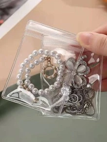 20 cái Túi đựng đồ trang sức trong suốt, Túi đựng đồ trang sức có dây kéo PVC, Trang chủ, Ngoài trời - Trong sáng - Xem 2