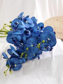 7头人造蝴蝶兰花束，简单实用，用途广泛 - 藍色 - 查看 4
