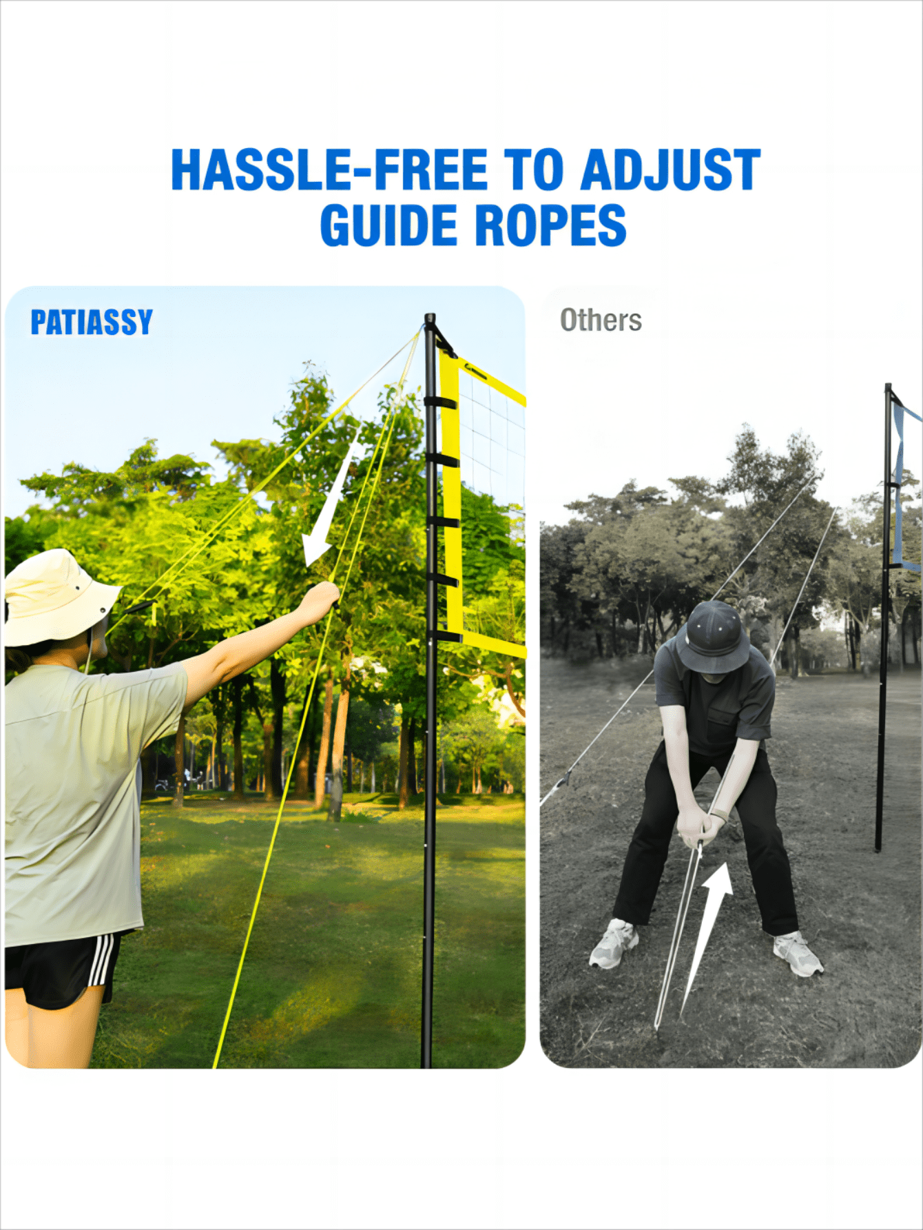 32ft Outdoor Portable Volleyball Net Set System Quick & Easy Setup Adjustable Height Steel