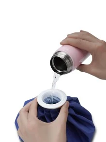 1 件 6 英寸 9 英寸 11 英寸冰袋包适用于受伤可重复使用可再填充 3 个冰袋带弹性透气包裹 - 藍色 - 查看 3