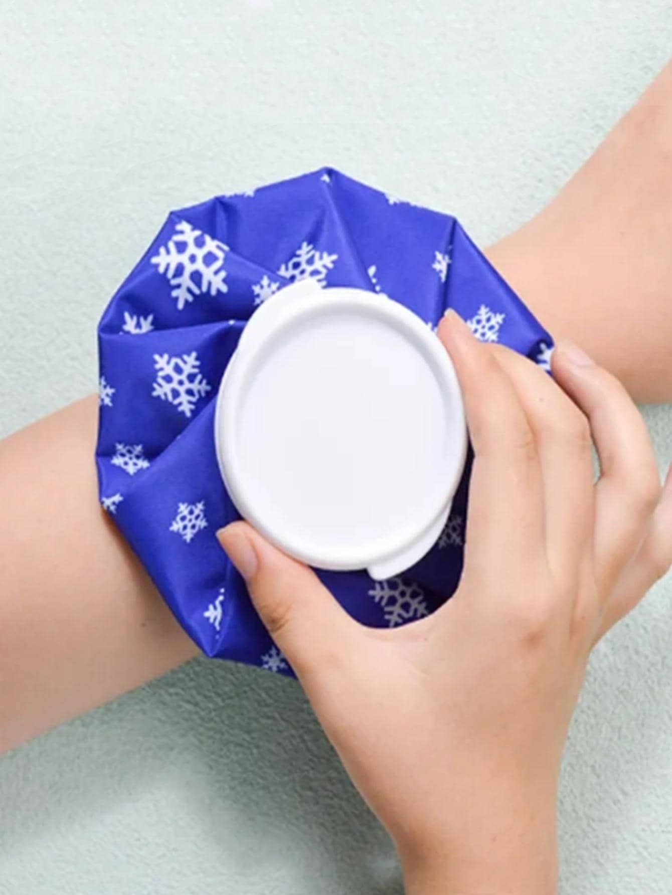 1 件 6 英寸 9 英寸 11 英寸冰袋包适用于受伤可重复使用可再填充 3 个冰袋带弹性透气包裹 - 藍色 - 查看 1