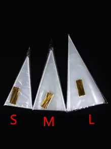 100 cái Túi đựng quà trong suốt, Túi gói kẹo PP trong suốt đơn giản cho bữa tiệc, ngày lễ - Trong sáng - Xem 4