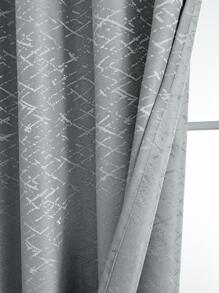 Jacquard Single Panel Curtain, Modern Polyester Single Panel Blackout Curtain For Bedroom And Living Room - Multicolor - View 1
