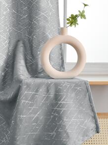 Jacquard Single Panel Curtain, Modern Polyester Single Panel Blackout Curtain For Bedroom And Living Room - Multicolor - View 5