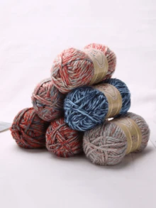 1roll Red Thick Yarn, Acrylic Durable Crochet Yarn For Sewing - Red - View 3