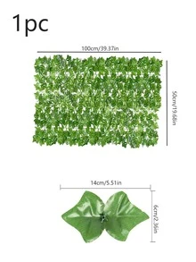 1入組人造葉藤牆板，薄荷綠聚酯人造草坪，適用於庭院，花園圍欄 - 薄荷綠 - 查看 6