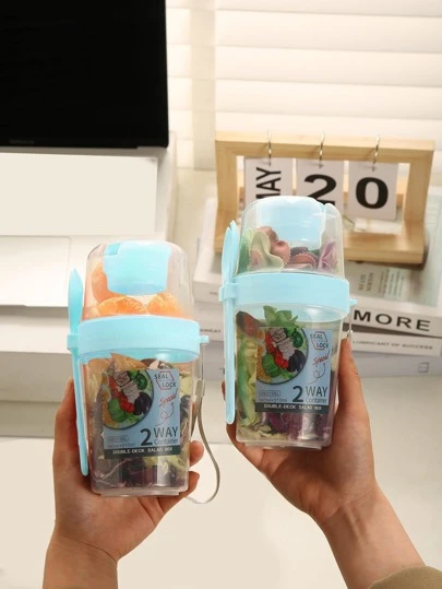 1入組PP玻璃杯帶蓋現代透明瓶適用於戶外