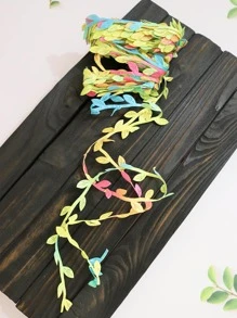 1pc Color Block Gift Wrap Webbing, Modern Polyester Leaf Decor Decorative Webbing For Party - Multicolor - View 6