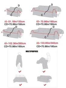1入組幾何圖案沙發巾現代滌綸毛邊裝飾毛巾套適合家用 - 淺灰色 - 查看 5