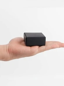 10 cái/bộ Hộp Quà Giấy, Hộp Đóng Gói Quà Hình Vuông Màu Đen Tối Giản Cho Bữa Tiệc - màu đen - Xem 8