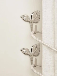 2pcs 18g Metal Hooks With Screw, Leaf Shaped Suitable For Wall & Curtain Rope Hanging, Multiple Colors Available Gifts Birthday Graduation