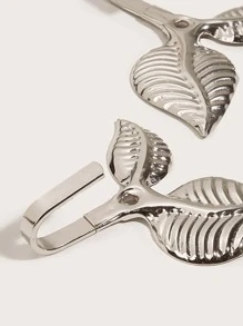2pcs 18g Metal Hooks With Screw, Leaf Shaped Suitable For Wall & Curtain Rope Hanging, Multiple Colors Available Gifts Birthday Graduation