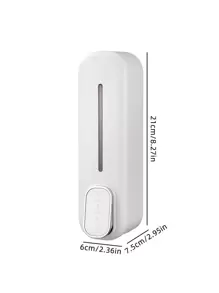 1pc ABS Wall Mounted Lotion Dispenser, Daily White Manual Pump Bottle Dispenser For Bathroom Home Bathroom Decor Fall Decor Back To School