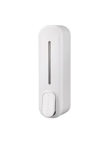 1pc ABS Wall Mounted Lotion Dispenser, Daily White Manual Pump Bottle Dispenser For Bathroom Home Bathroom Decor Fall Decor Back To School