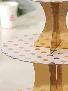 2 cái/bộ Giấy Trang Trí Bánh, Hiện Đại Chữ Cái & Số Trang Trí Bánh Trang Trí Hàng Đầu Cho Đảng - Vàng - Xem 3