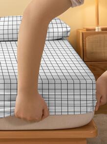 1 Windowpane Hoa Văn Trang Bị Tấm Vải Hiện Đại Thoáng Khí Trang Bị Tấm Đáy Cho Gia Đình - trắng - Xem 3