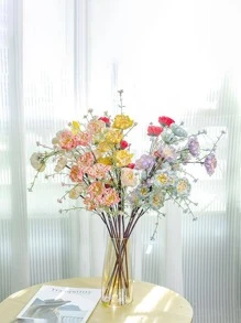 1pc Plastic Artificial Rhododendron Flower Stem, Romantic Artificial Flower Stem For Party Decoration - Red - View 7