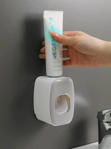 1 pieza montado en la pared Cepillo de dientes moderno ABS Estante de almacenamiento de cepillo de dientes montado enpared para cuarto de baño - Gris - Ver 3