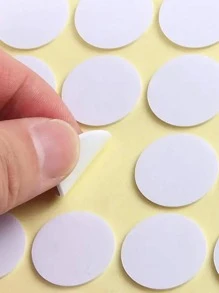 20片裝纖維基雙面膠帶日常白色多用途雙面膠帶用於燈芯固定 - 白色 - 查看 1