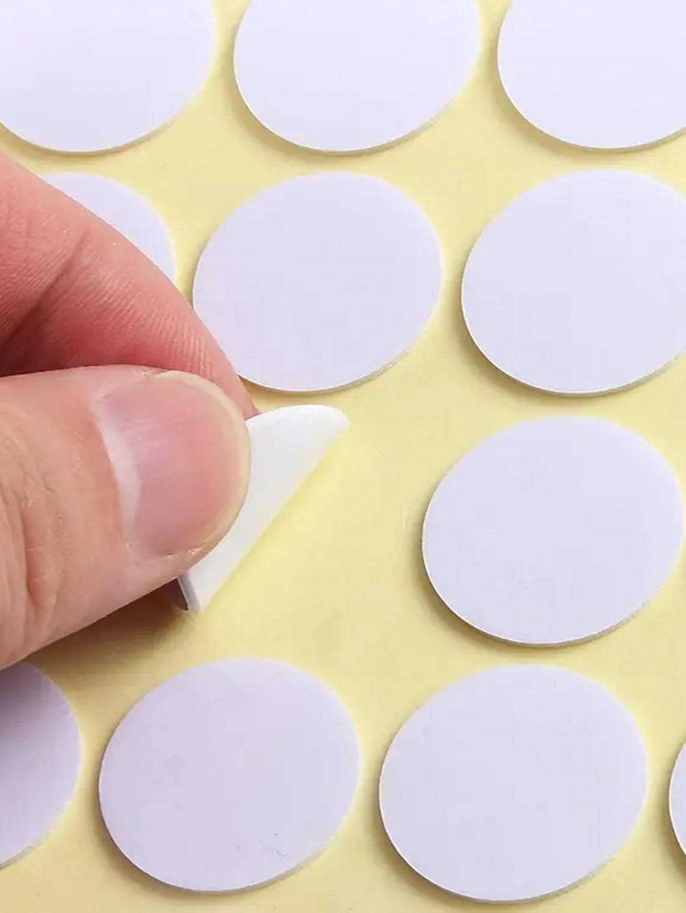 20片裝纖維基雙面膠帶日常白色多用途雙面膠帶用於燈芯固定 - 白色 - 查看 1