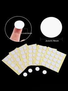 20片裝纖維基雙面膠帶日常白色多用途雙面膠帶用於燈芯固定 - 白色 - 查看 5