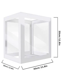 字母名字盒字母 A-Z 气球透明盒生日婚礼派对装饰派对用品 - 白色 - 查看 2